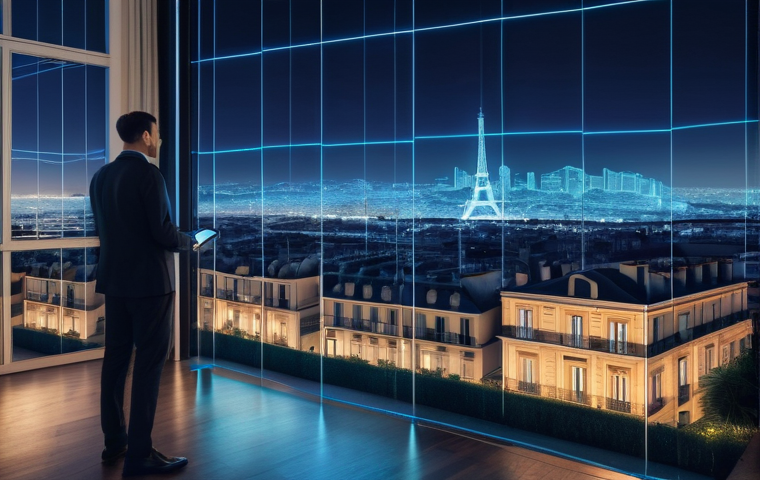 블록체인 기술을 활용한 자산 관리 - **Prompt:** A dynamic and inclusive scene depicting the democratization of real estate investment th...