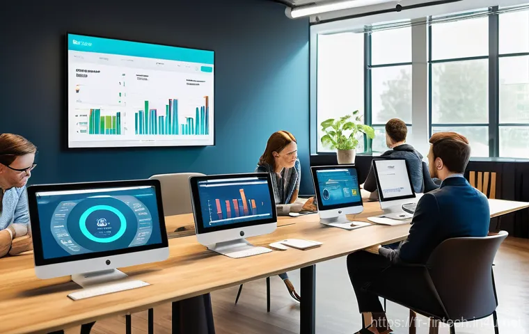 AI 주식 종목 추천 시스템 - **Prompt:** "A young, professional woman (wearing smart business attire, such as a blazer and trouse...