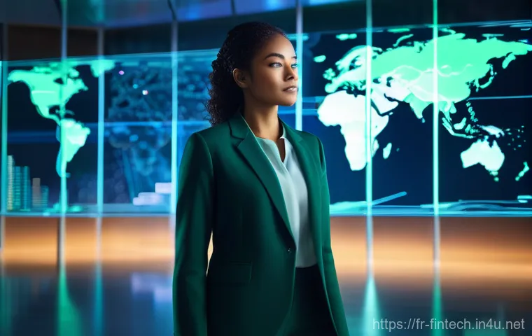 빅데이터 분석을 통한 재테크 전략 - **Prompt:** A diverse, professional-looking young woman, wearing smart casual attire like a blazer a...