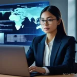 AI 투자 포트폴리오 관리 - **Prompt:** A discerning young professional, dressed in smart business casual attire (e.g., a blazer...