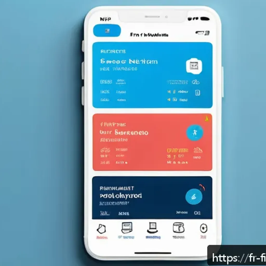 재테크 앱 개발 - A sleek, modern smartphone screen displaying a French personal finance app dashboard with a clean, m...