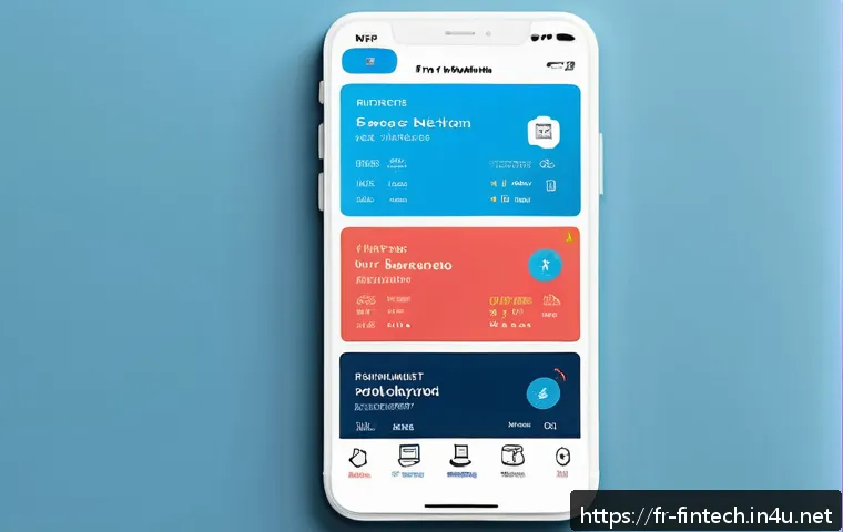 재테크 앱 개발 - A sleek, modern smartphone screen displaying a French personal finance app dashboard with a clean, m...